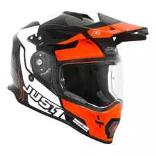 Capacete Just1 J34 Preto/laranja (com Viseira)