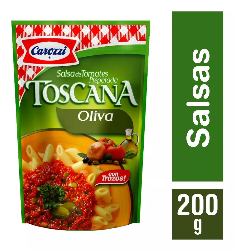 Carozzi Salsa De Tomate Toscana Oliva 200 Grs
