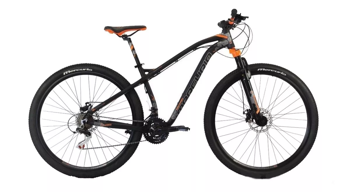 Mountain Bike Mercurio Mtb Recreación Ranger Pro 2020 R29 21v Frenos De Disco Mecánico Color Negro/naranja