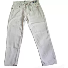 Jeans Bershka Straight Vintage Blanco Talla Mex 36 Nuevo