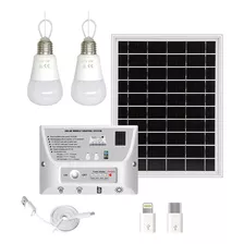 Sistema De Iluminación Solar Portátil Impermeable 5.5w Panel