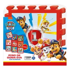 Piso Goma Eva Paw Patrol Con Números 9 Piezas 30x30 Cm