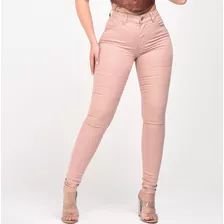 Calça Jeans Feminina Branca Modeladora Skinny Cós Alto