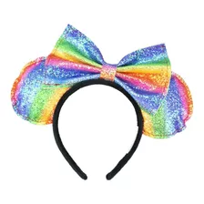 Tiara Laço Orelhas Arco-íris Disney Minnie