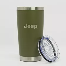 Copo Térmico - Jeep - Grande 600ml - Verde Escuro