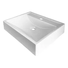 Cuba Pia De Apoio Coral Para Banheiro Lavabo 50x40 Bt-2171 Acabamento Brilhante Cor Branco