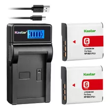  Bateria Kastar X2 Y Cargador Usb Delgado Lcd P/ Sony Np-bg1