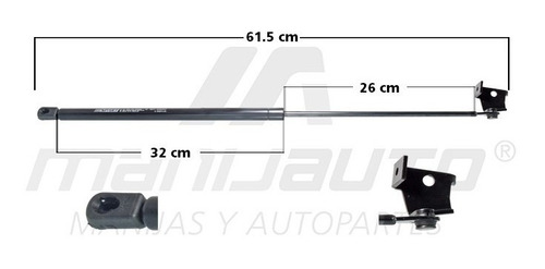 Par Amortiguadores Cajuela Ford Escort Zx2 1998 - 2003 Mnj Foto 3