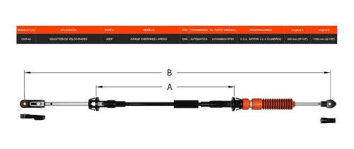 Chicote Para Jeep Grand Cherokee Laredo De Transmisin Foto 4