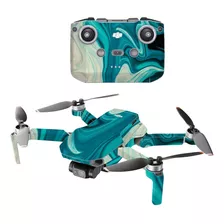 Skin De Vinilo Para Drone Dji Mini 2 - Aqua Swirl.