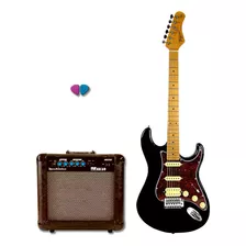 Guitarra Tagima Tg-540 Tg 540 Bk Kit Com Amp E Palhetas