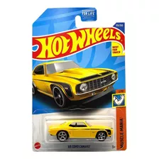 Hot Wheels - Vehículo '69 Copo Camaro - C4982 Color Amarillo