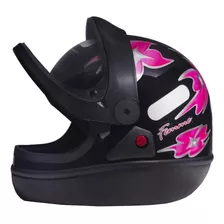 Capacete Para Moto Integral San Marino Femme Preto Tamanho 60 