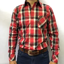 Camisa Dágora Xadrez Masculina Vermelha/preta