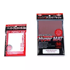Kmc Hyper Mat Sleeve Red (80-pack) Mas 100 Pochettes Card Ba