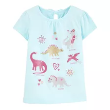 Camiseta Infantil Carters Menina Dinossauro Verão Original