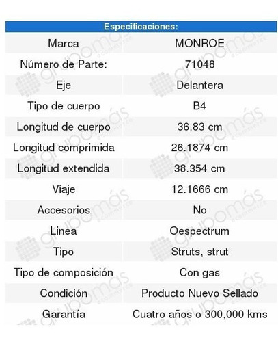 2 Amortiguadores Monroe Volkswagen Sport Van 2006 2007 Foto 2