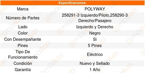 Set 2 Espejos Polyway Chevrolet Venture 97_04 Foto 3