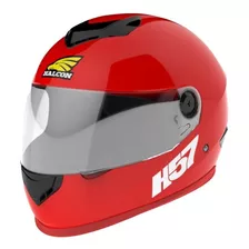 Casco Para Moto Integral Halcon H57 Rojo Talle L 