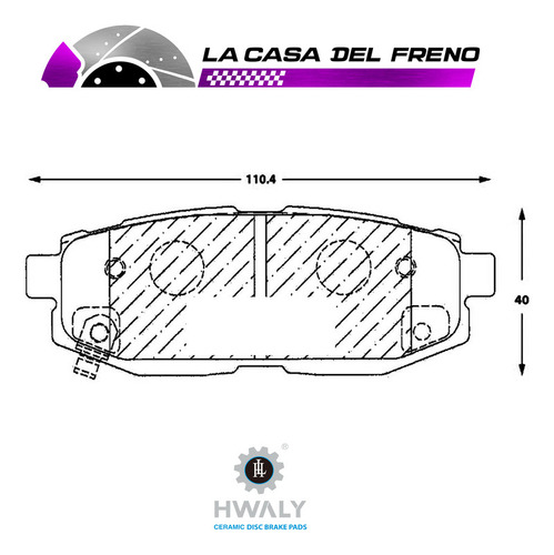 Pastilla De Freno Trasera Subaru B9 Tribeca 3.6 2004-2014 Foto 3