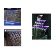 Cortina De Agua 120cm Con Luz Led Cascada Piscina