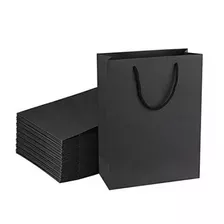 Pack 24 Bolsas Papel Kraft Negras Mini / Medida 15×20×6