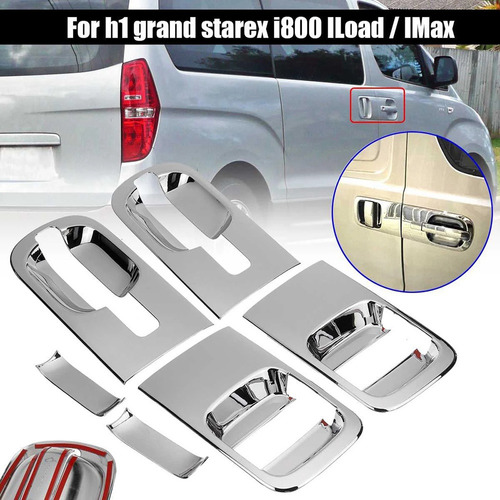 4 Piezas Para Puerta Exterior Cromada H1 Grand Starex I800 I Foto 5