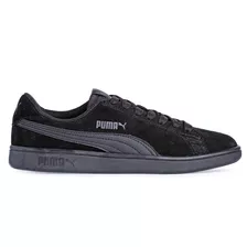 Sapato Preto Mulher Puma Baixinho Casual Smash Camurça