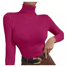 Beatle Sweter Cuello Alto Doble De Mujer Varios Colores