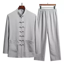 Camisa De Kung-fu De Lino Para Hombre F, Pantalones Oriental