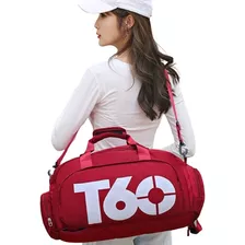 Bolsa De Academia Mala De Viagem Impermeável T60 Acambamento Dos Ferragens Metal Cor Vermelho Correia De Ombro Cor Da Bolsa Desenho Do Tecido Liso