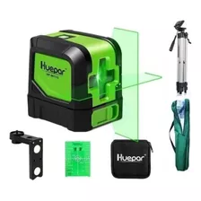 Nível A Laser + Tripé 2 Linhas Laser Verde Huepar 30m 