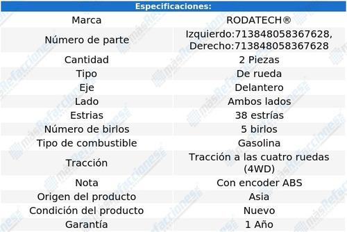 Mazas Rueda Delanteras Ford Police I Sedan V6 3.5l 4wd 14-19 Foto 2