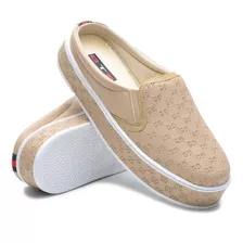 Sapato Tênis Slip On Mule Sapatilha Feminino Babuche