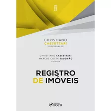 Registro De Imóveis - 1ª Ed - 2022, De Salomão, Marcos Costa. Editora Foco Jurídico Ltda, Capa Mole Em Português, 2022