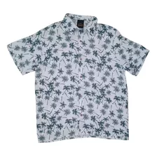 Camisa De Botão Radical Wave Palmeira Branco