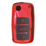  Funda Para Llave Alarma Auto (vw, Seat, Audi) Rojo Metalico