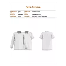 Moldes / Modelagem Camiseta Infantil Ref 800.051 Impresso