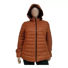 Campera Negra Parka Camperon Inflable Mujer Talles Especial