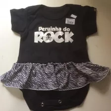 Body Infanti Bebê Baby Rock Peruinha Rock Frete Grátis