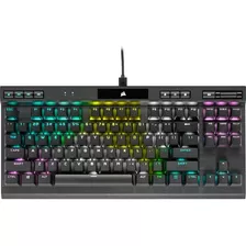 Teclado Gamer Corsair Champion Series K70 Rgb Tkl Qwerty Cherry Mx Rgb Speed Inglés Us Color Negro Con Luz Rgb