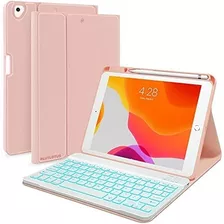 Funda C/teclado Blutlotus Para iPad 2021 9g/8g/7g 10.2 Pink