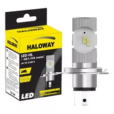 Lâmpada Haloway Led Standard Hs1/h4 Moto 12v 6w 6500k Farol