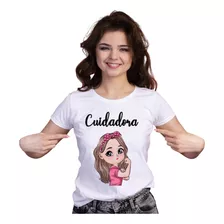 Camiseta Personalizada Profissão Cuidadora De Idosos