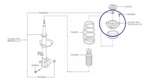 Soporte Amortiguador Delantero Derecho Para Nissan Tiida Foto 3