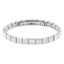 Pulsera Calvin Klein Minimalistic Squares De Acero Plateado