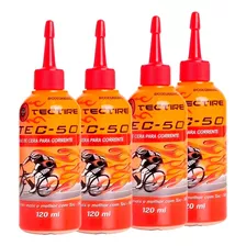 Óleo Lubrificante Tec 50 Bio Cera Bike 4 Unid 120ml Tec Tire