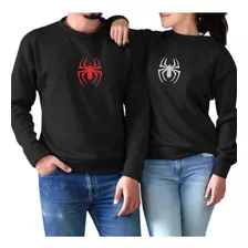 Duo Dos Sudaderas Pareja Spiderman Hombre Araña Bordadas