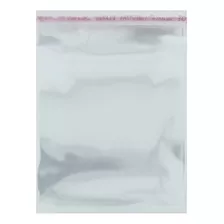 Saco Plástico Com Aba Adesiva Transparente 22cmx30cm 100pçs