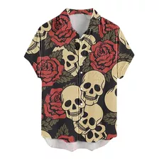 Poleras Informales De Verano Con Calavera Para Hombre Y Muje